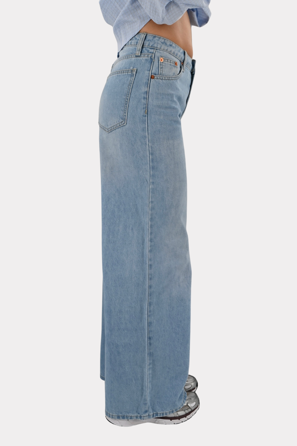 City wide leg jeans - blauw - Fashiontiger 5