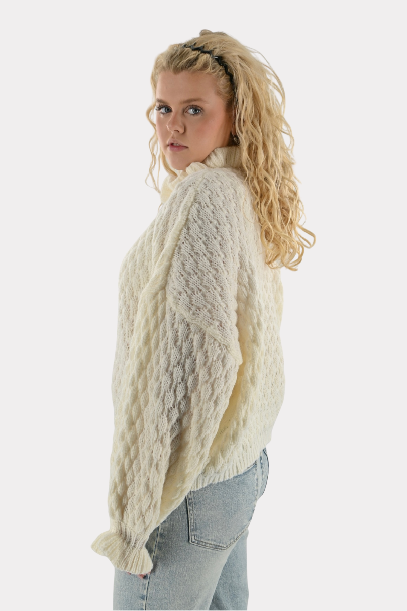 Cozy bubble knit - creme - Fashiontiger 2