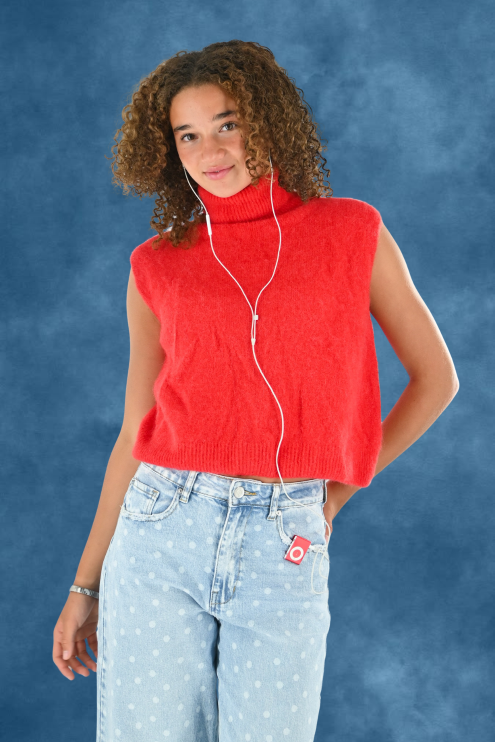 Cozy high knit - rood - Fashiontiger 5