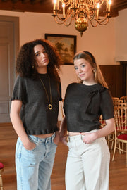 Bow side knit - bruin