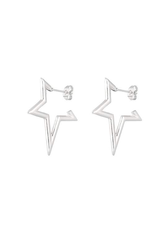 Star gazing earrings - zilver