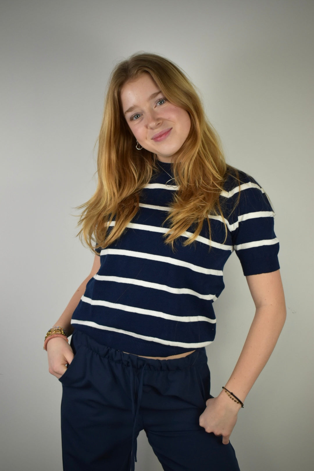 Poppy top - navy