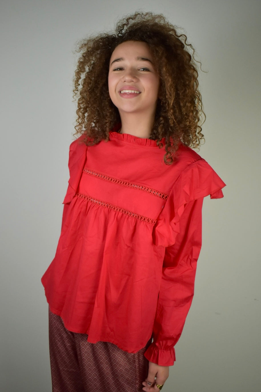 <tc>Ruffle blouse - rot</tc>