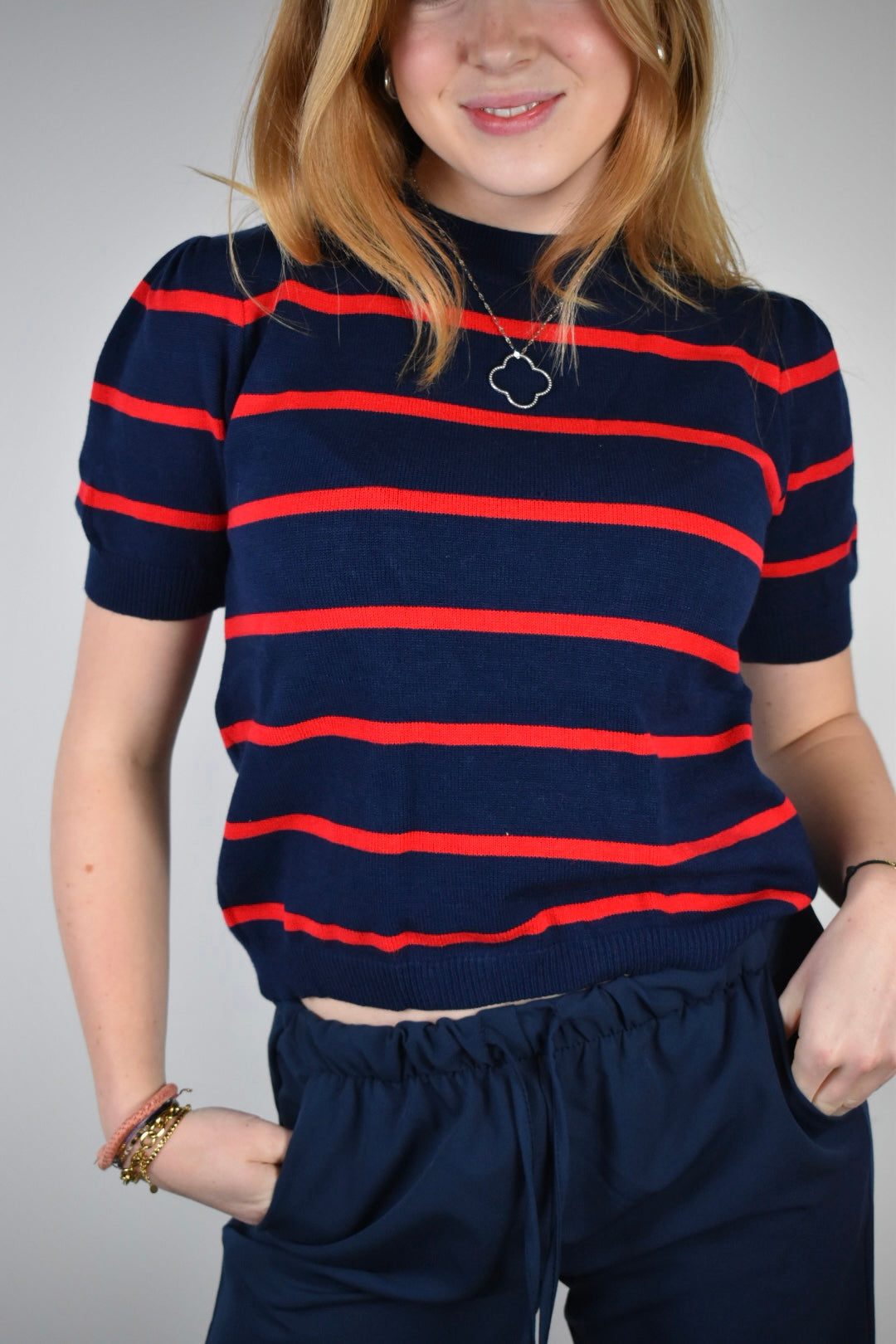 Poppy top - navy