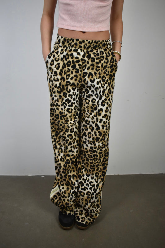 Wild cats pants groen - leopard