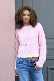 Amber knit - baby pink