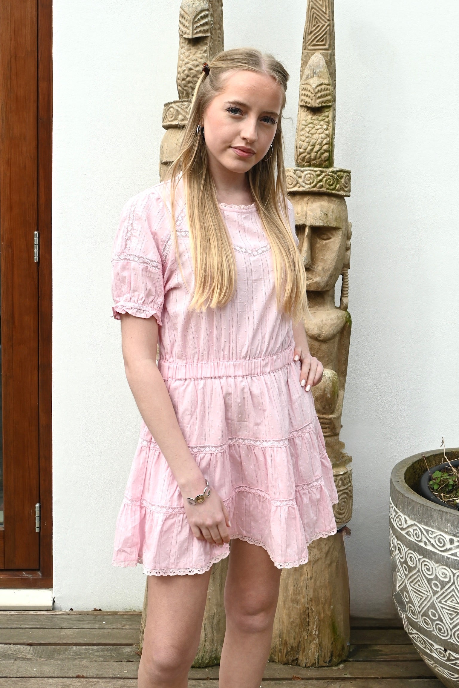 Robe coucher de soleil - rose clair