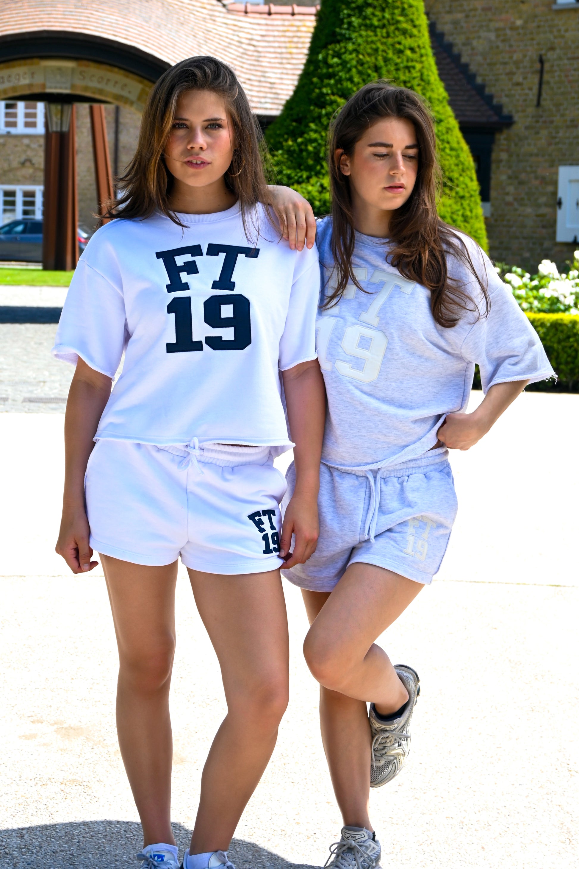 College-Shorts - Weiß