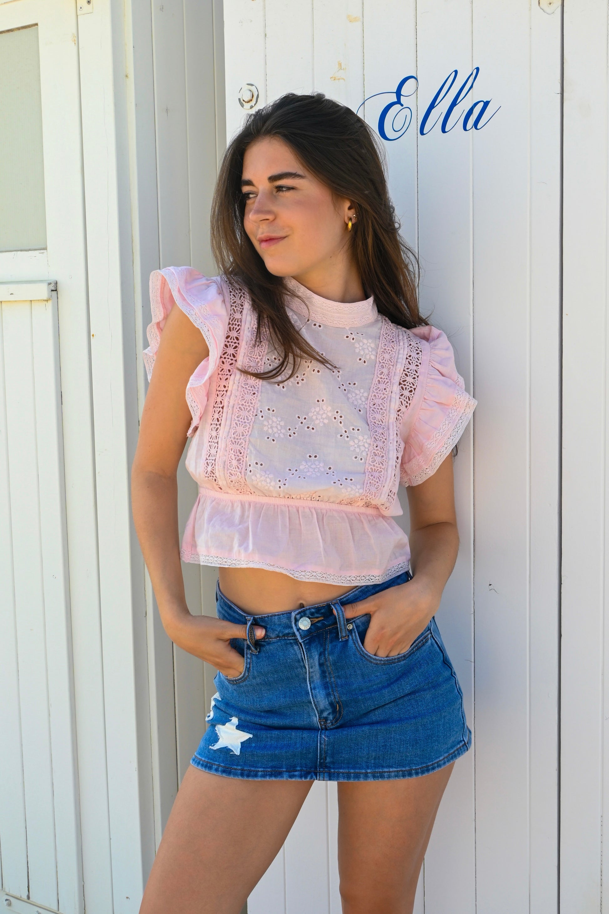 Sweet blossom blouse - baby pink