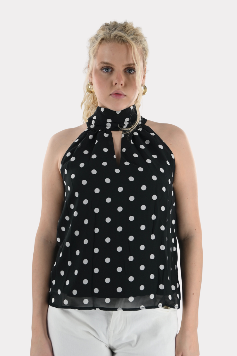 Dot it top - zwart - Fashiontiger 1