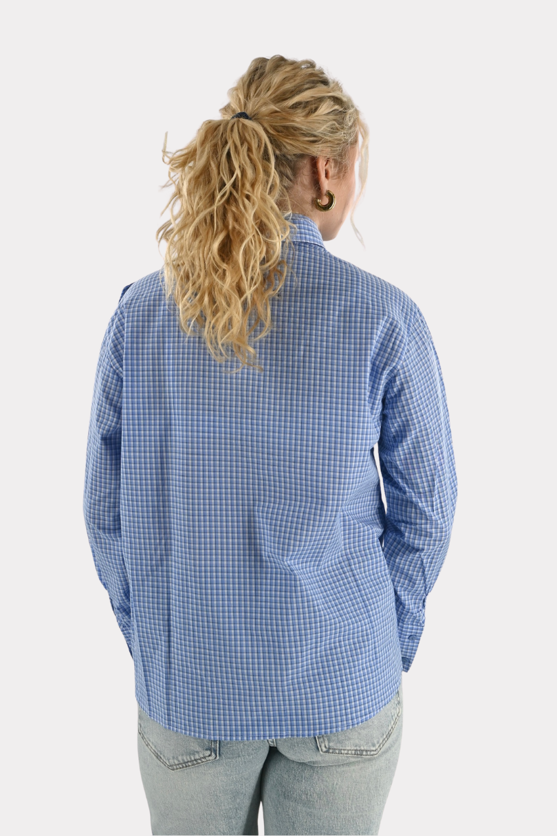 Downtown bow blouse - blauw - Fashiontiger 4