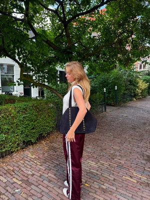Nieten-Tasche - schwarz