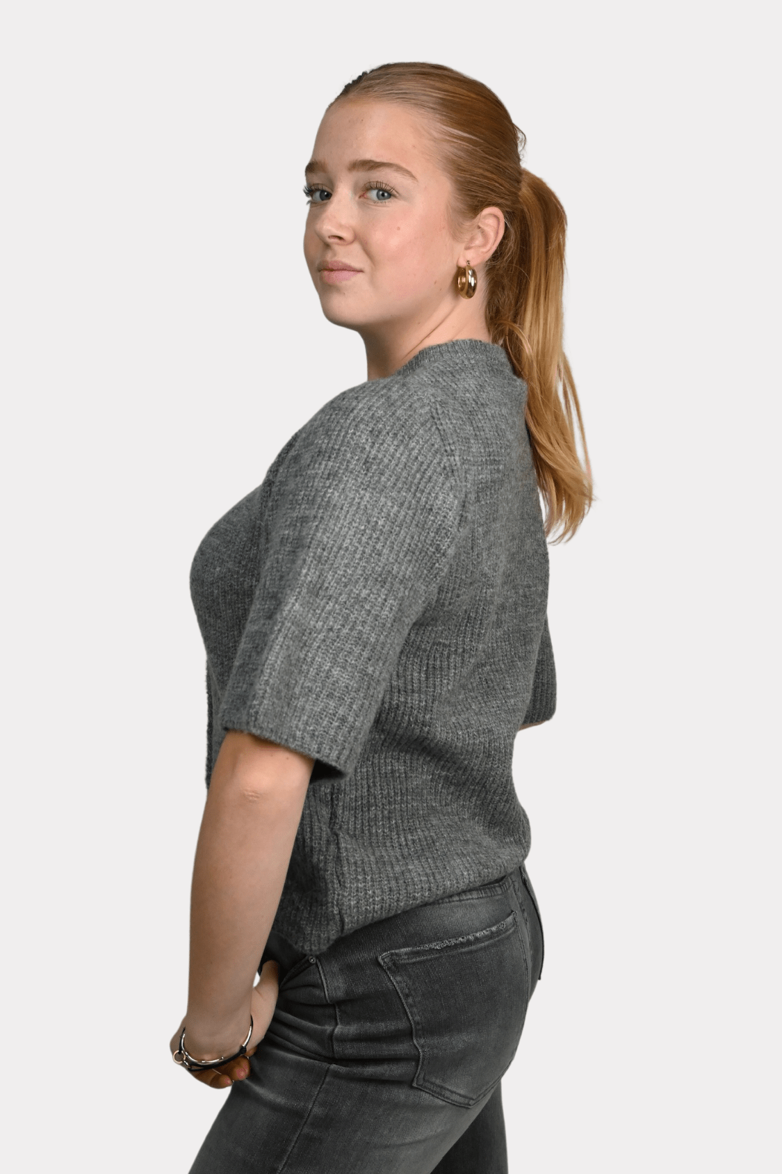 Ellie cardigan donker grijs 2