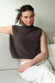 Cozy high knit - braun