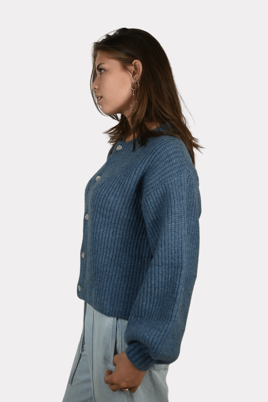 Brooklyn cardigan - jeans blauw