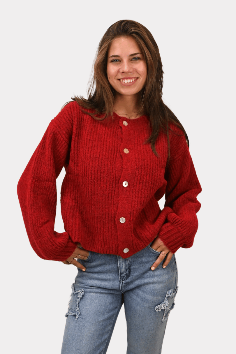 Brooklyn cardigan - rood