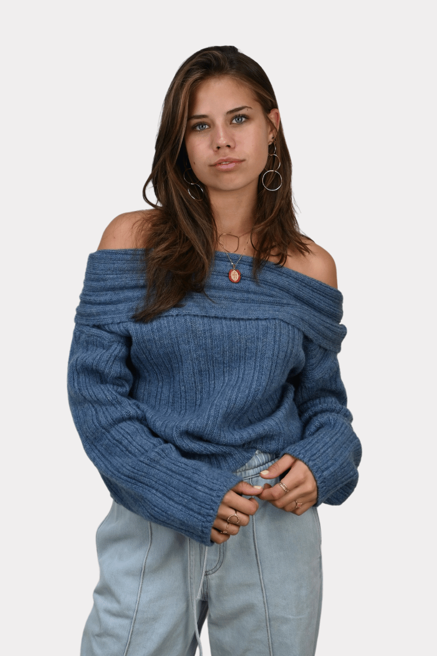 Maxime knit off shoulder - jeans