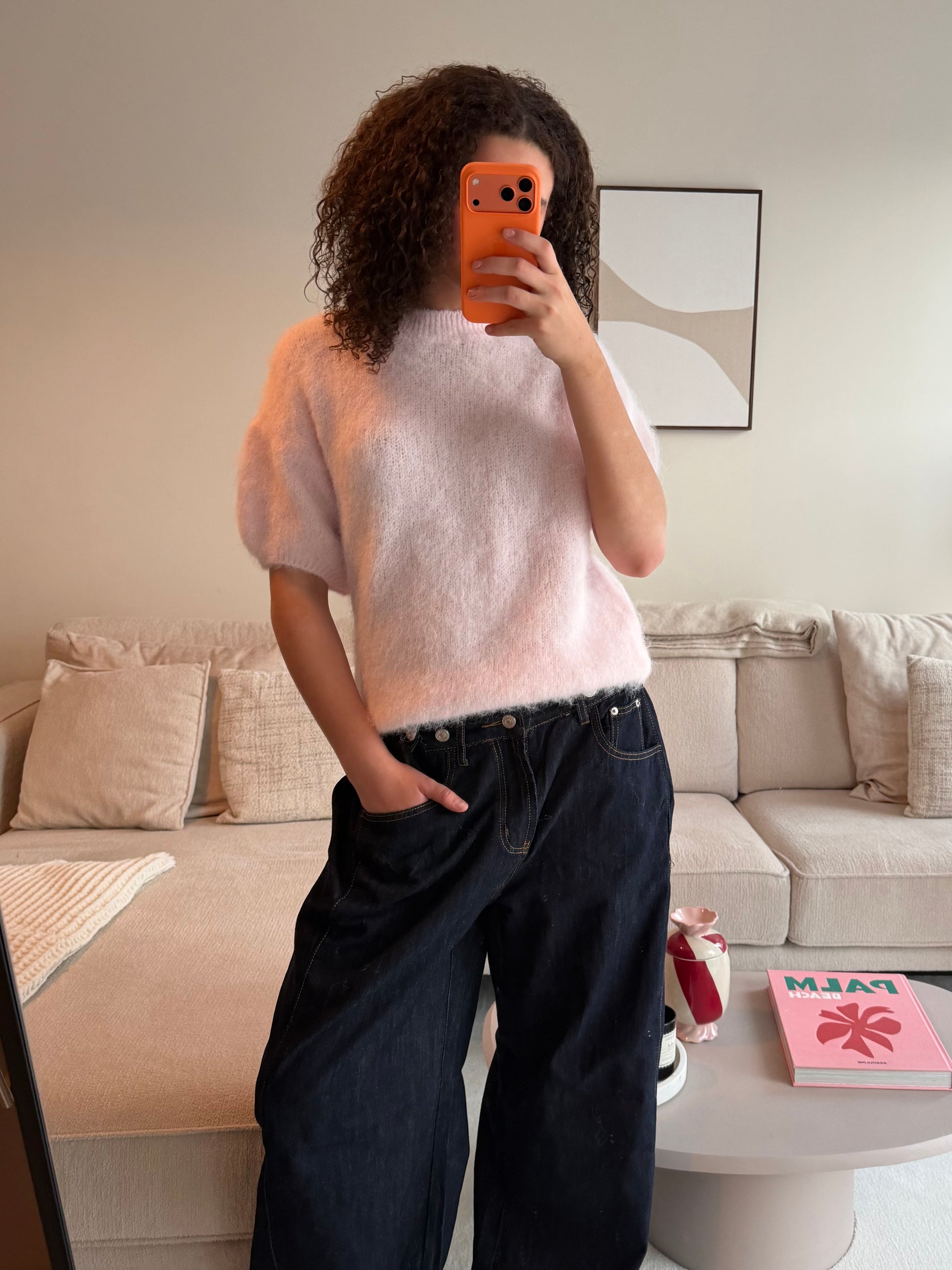 Faye knit short sleeve - baby roze - Fashiontiger 2