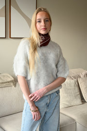 Faye knit short sleeve - grijs - Fashiontiger 1