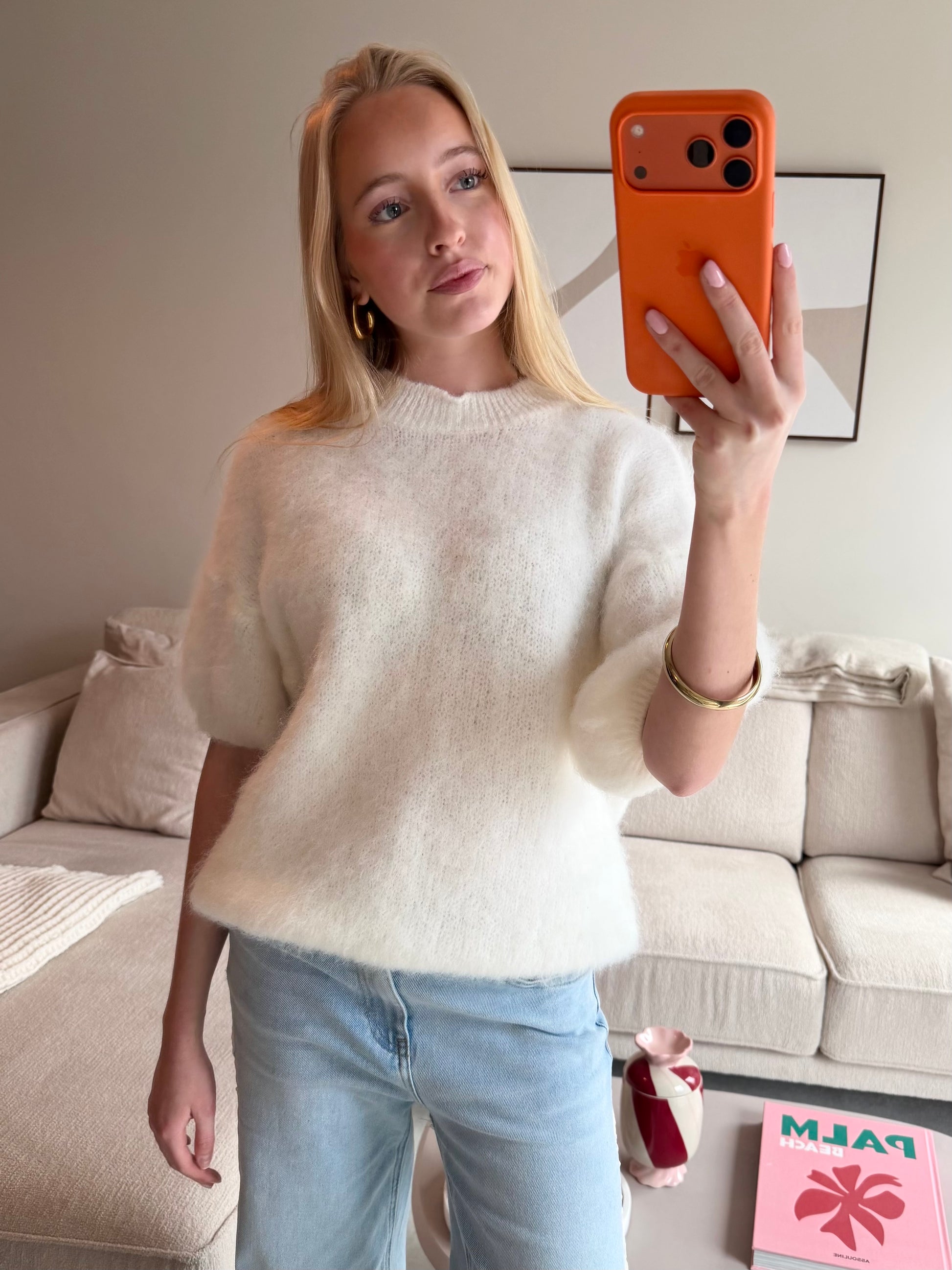 Faye knit short sleeve - wit - Fashiontiger 2