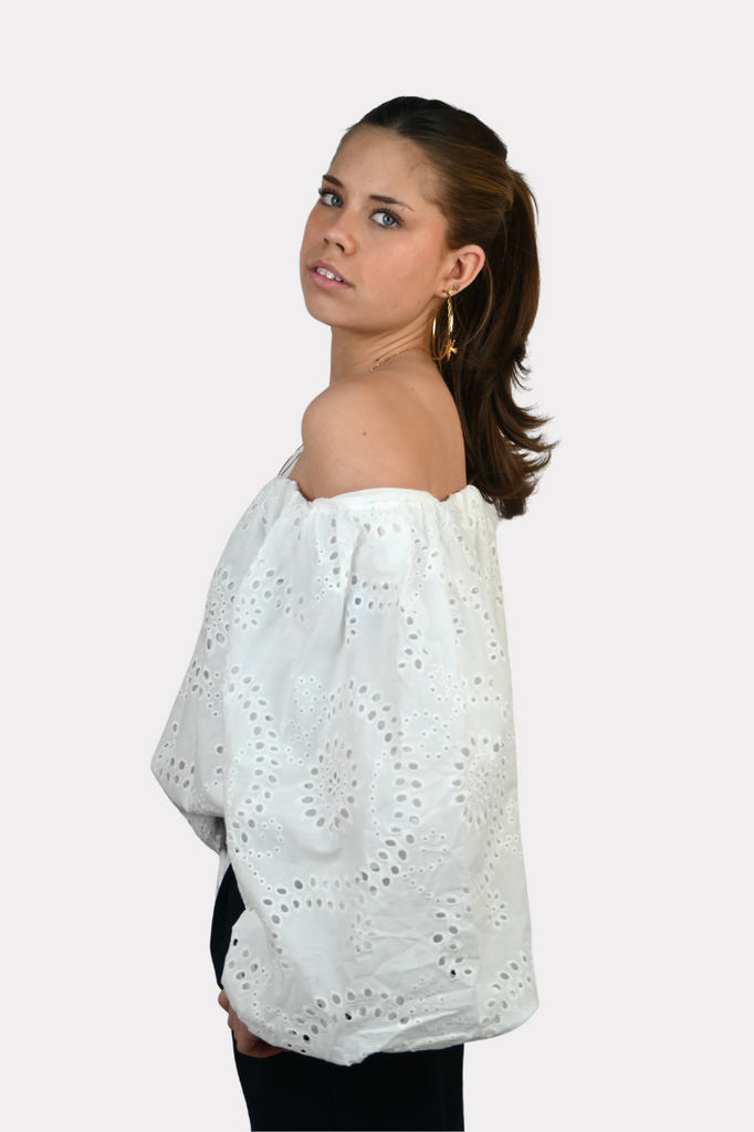 Febe blouse broderie white 1