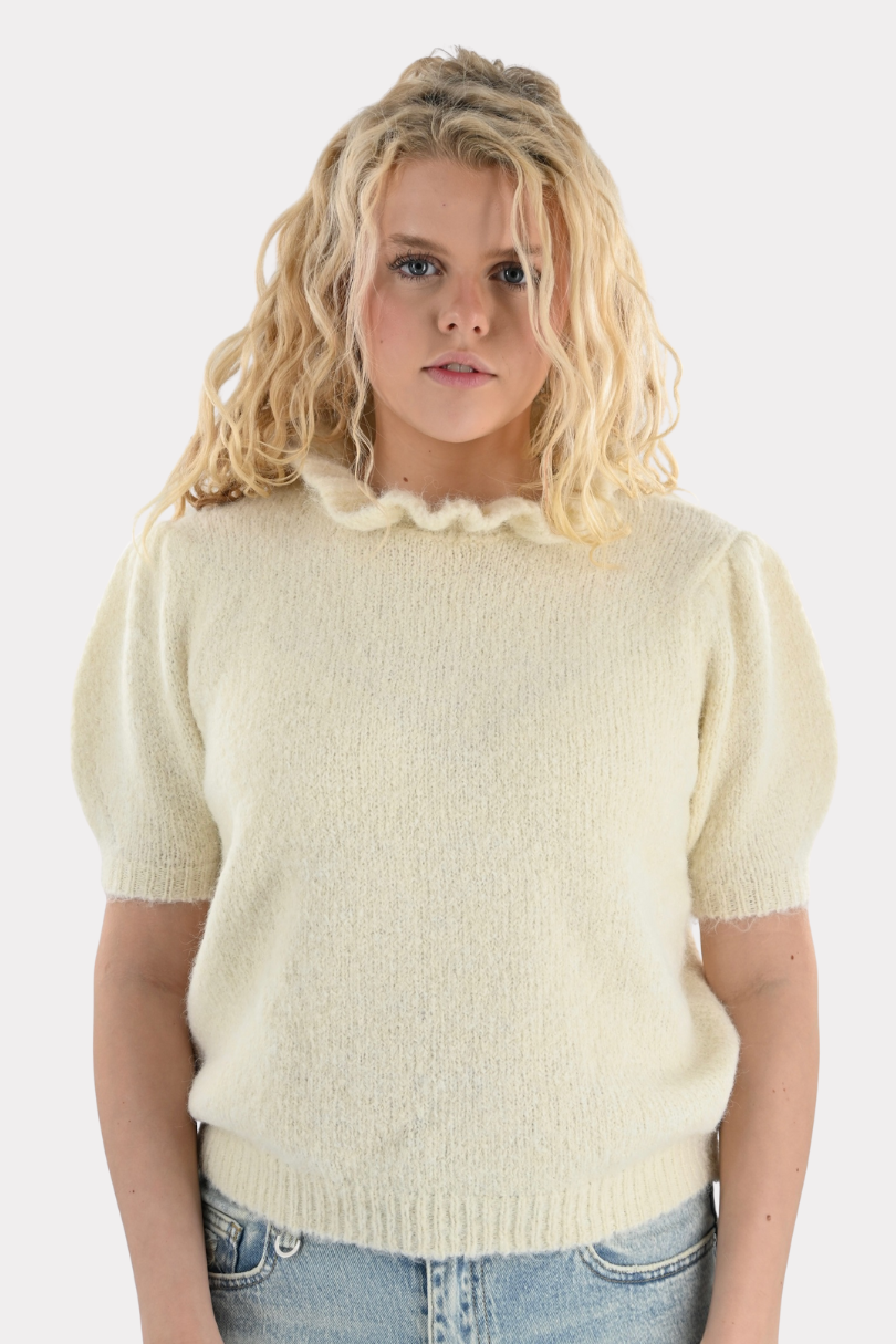 Fluffy mood top - creme - Fashiontiger 2