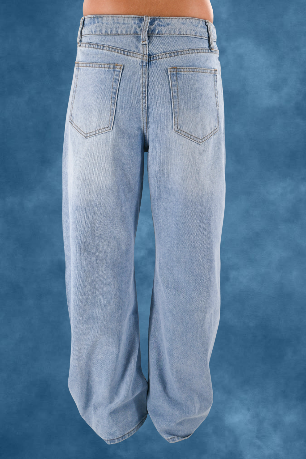 Folded barrel jeans - blauw - Fashiontiger 5