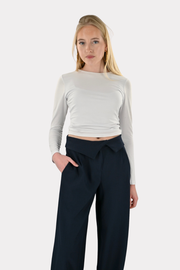 Folded pantalon - navy - Fashiontiger 1