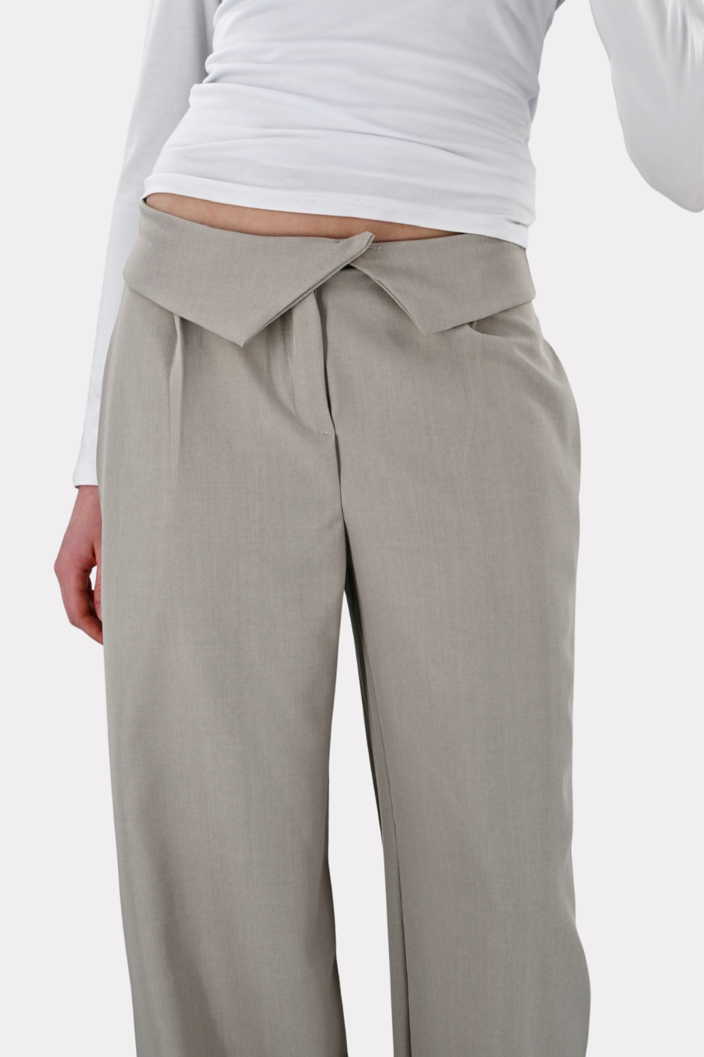Folded pantalon - taupe - Fashiontiger 2