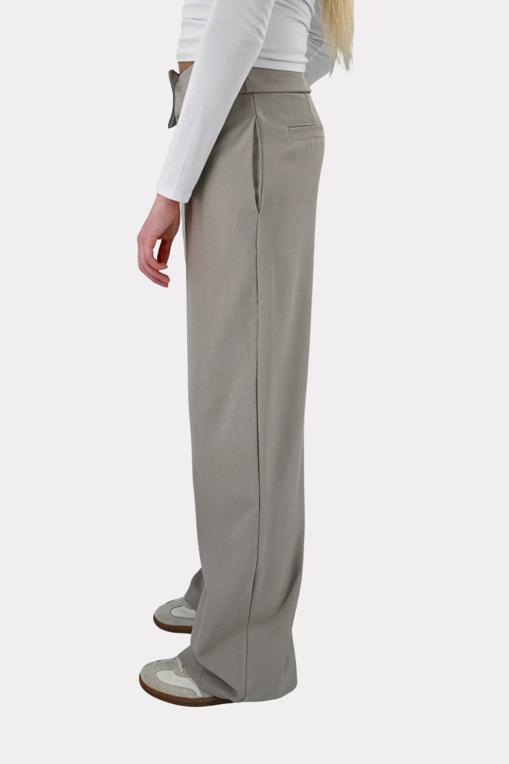 Folded pantalon - taupe - Fashiontiger 3