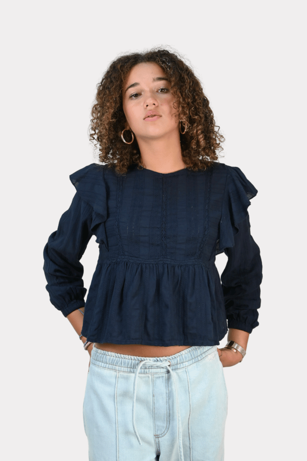 <tc>Merel blouse - navy </tc>