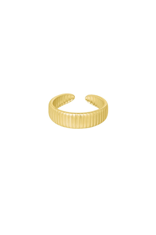 Striped ring - goud