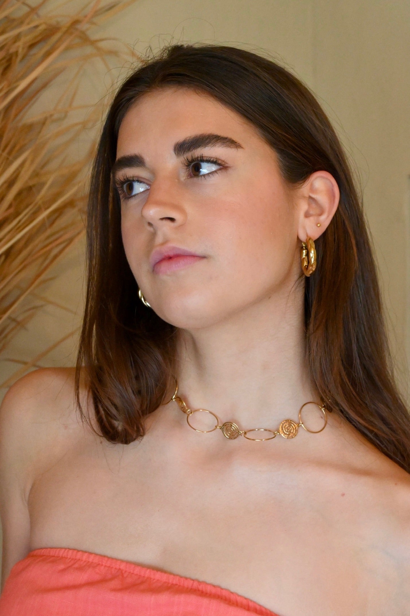 Curly hoops - gold
