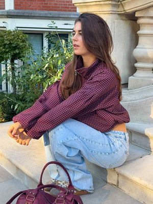 Autumn jacket check - Bordeaux