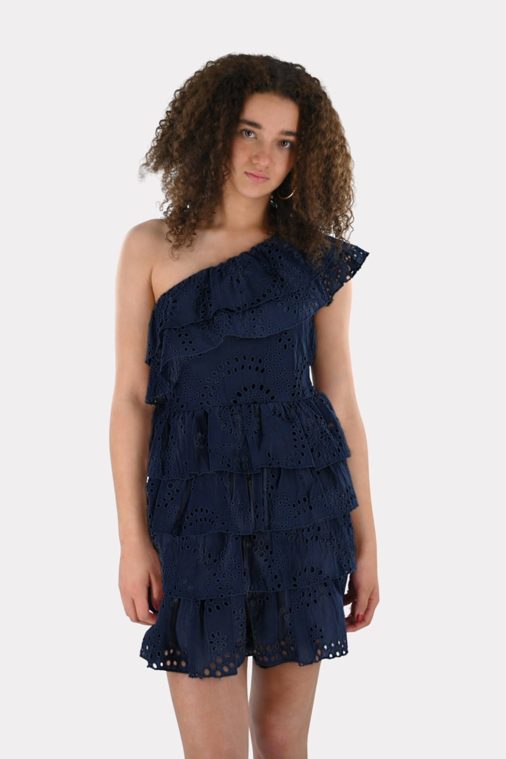Sweet summer ruffle dress - navy