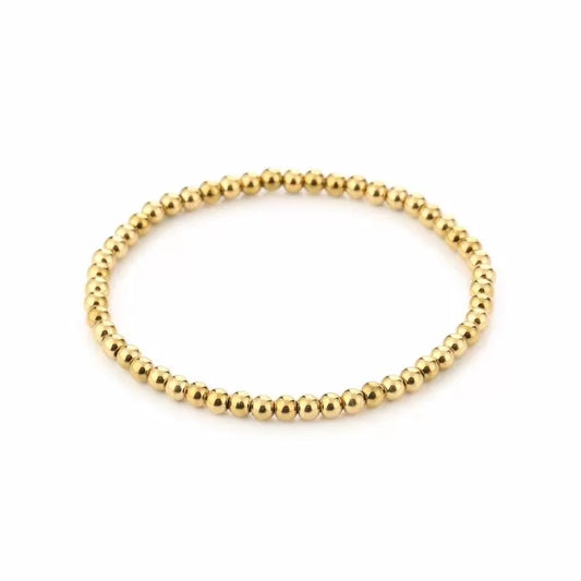 Turn up the bead bracelet - goud
