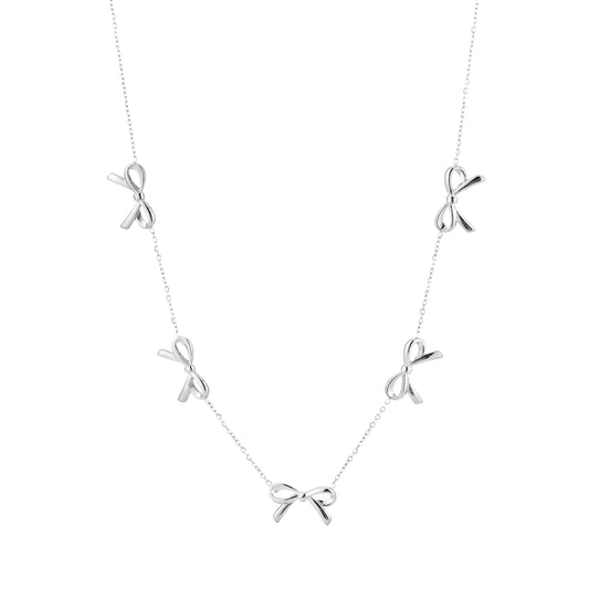 Bowtastic necklace  - zilver