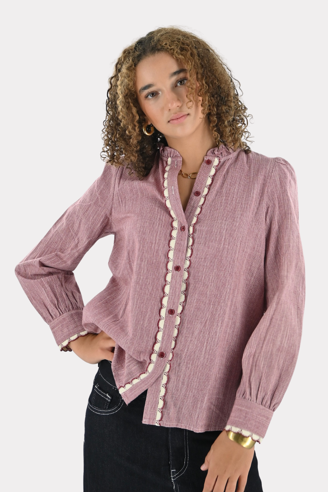 Lucia blouse - bordeaux - fashtiontiger