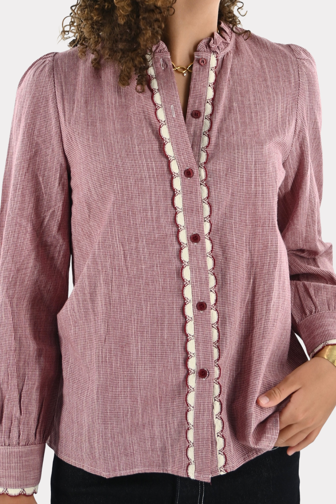 Lucia blouse - bordeaux - fashtiontiger 3