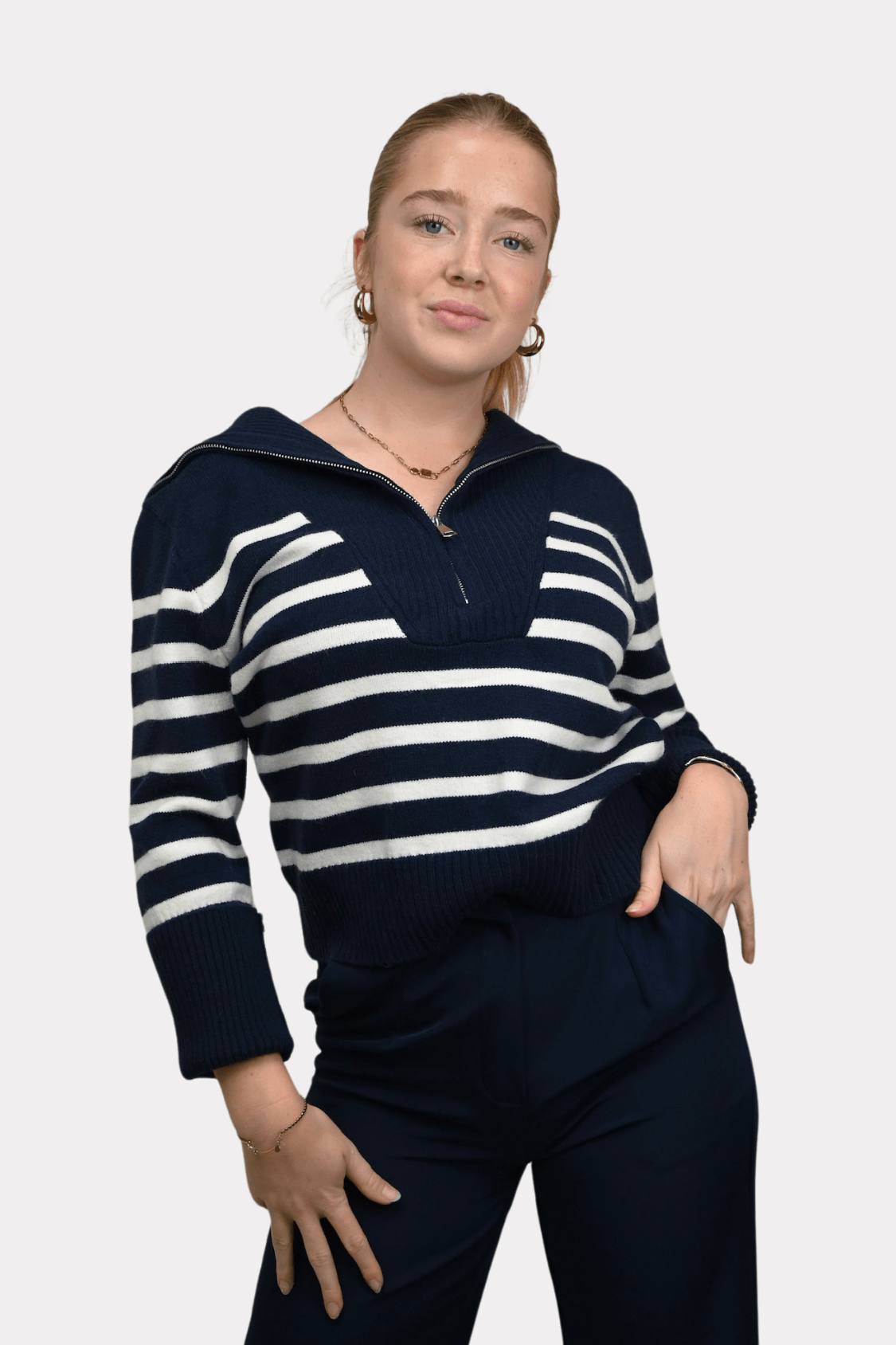 Lund knit striped navy 4