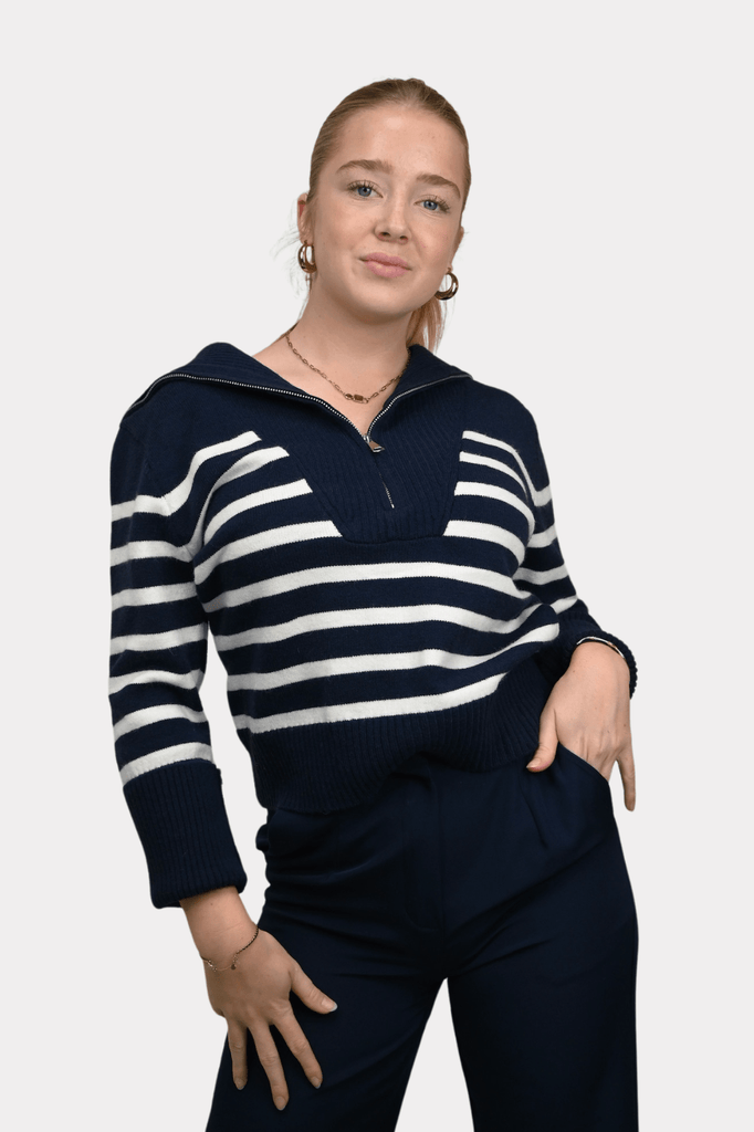 Lund knit striped navy 4