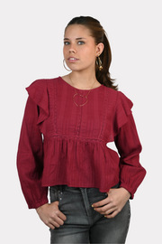 Merel blouse bordeaux 1