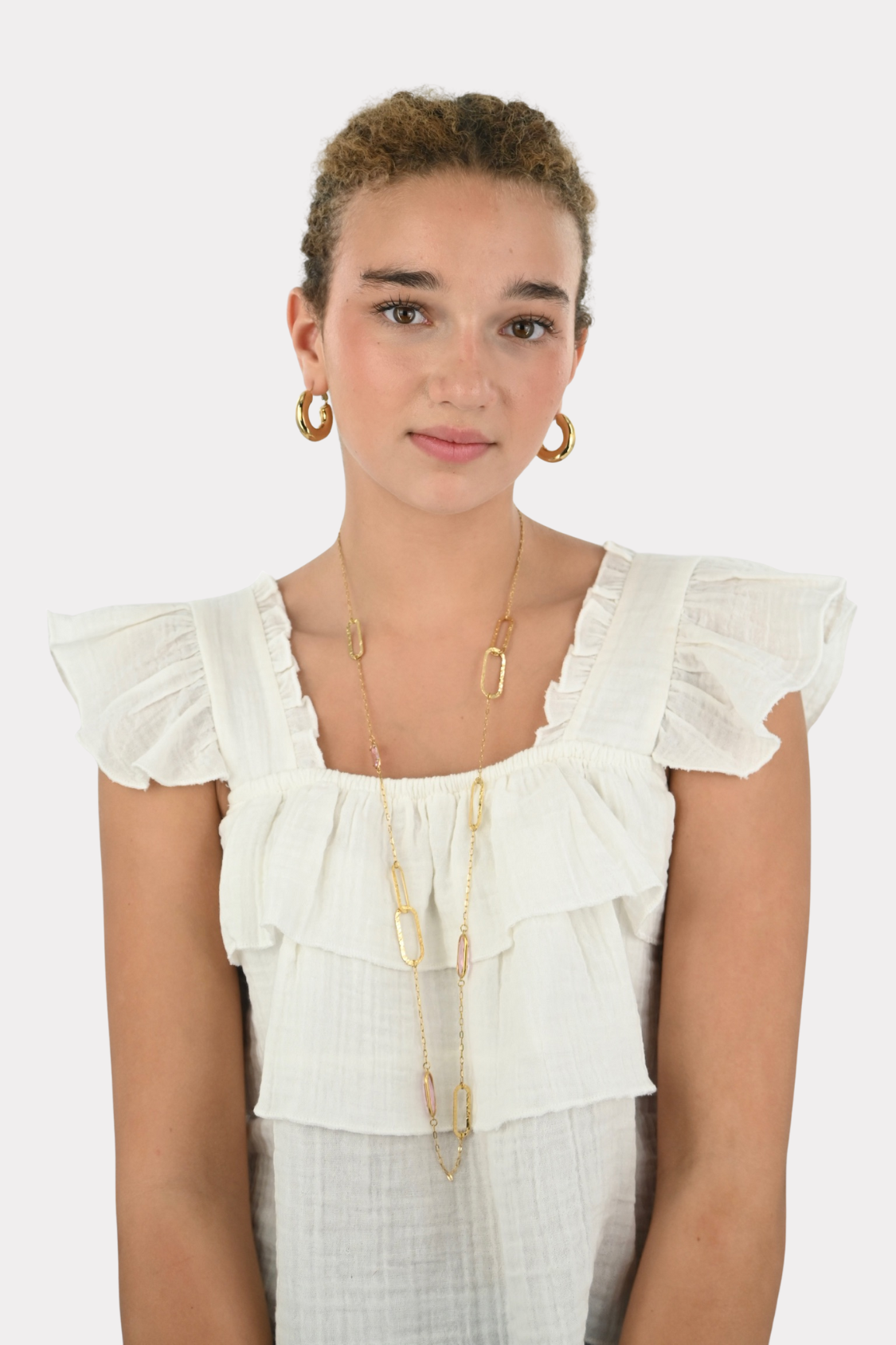 Mystery charm necklace - goud/roze