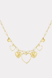 Open hearts necklace gold fashiontiger