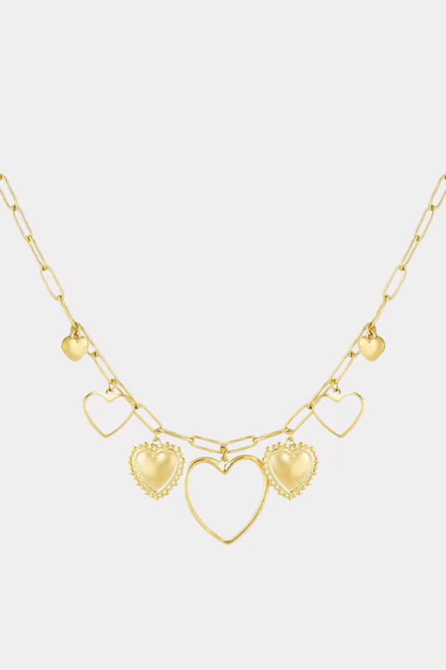 Open hearts necklace gold fashiontiger