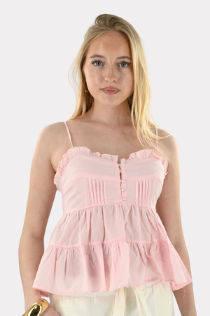 Top mit Perlen - rosa - Fashiontiger 6