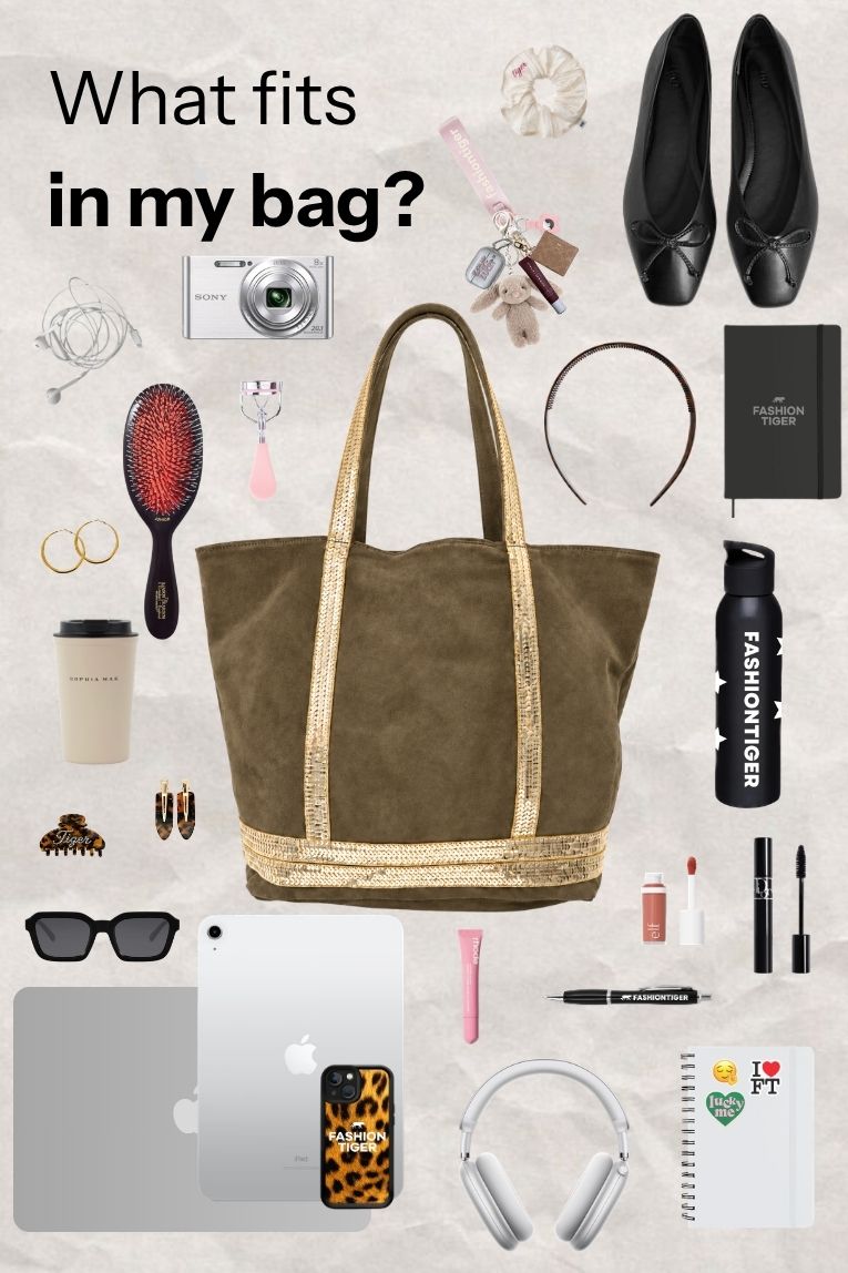 Trendy bag - taupe/goud