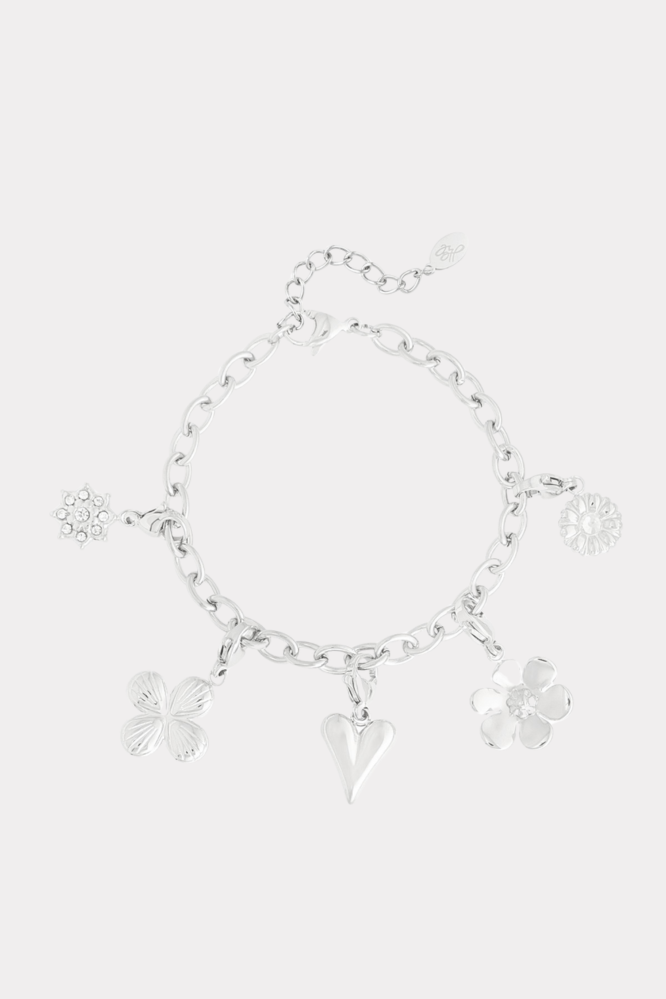 Love charm bracelet - silver