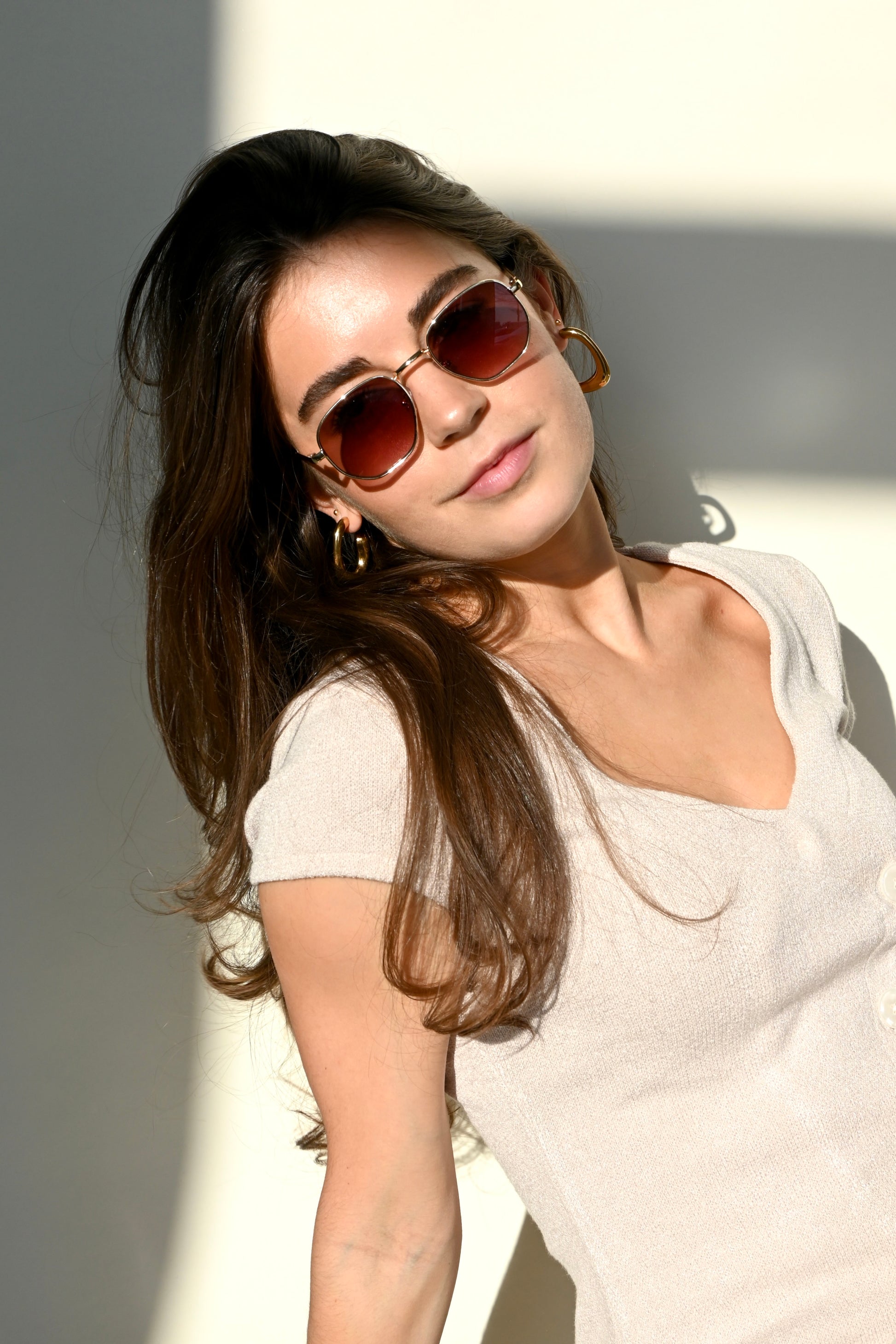 Retro sunnies - goud - Fashiontiger 3