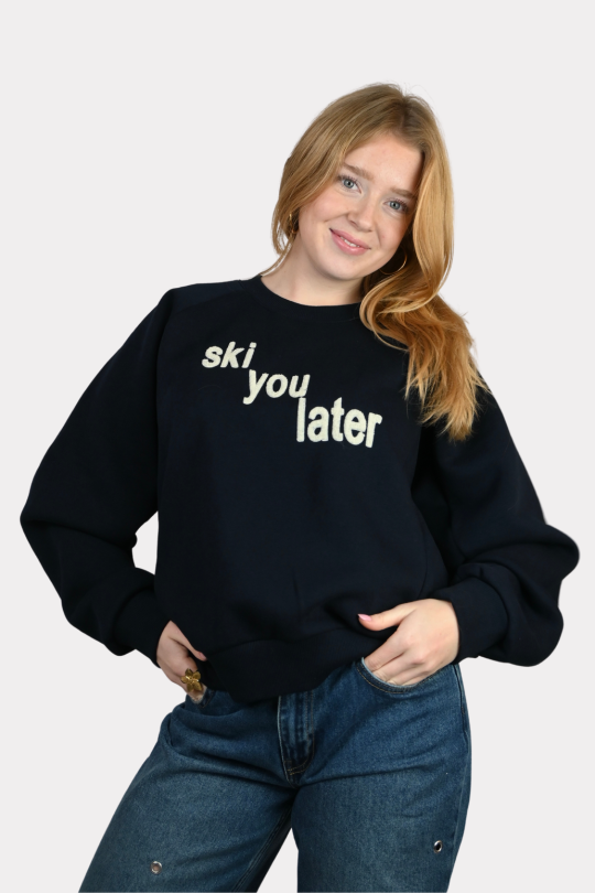 Ski you later sweater - navy - 1